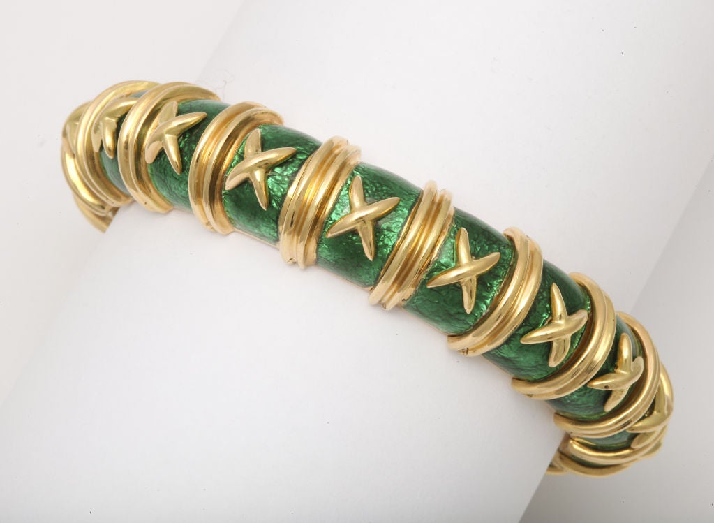 TIFFANY & CO. SCHLUMBERGER Paillone Bangle For Sale 2