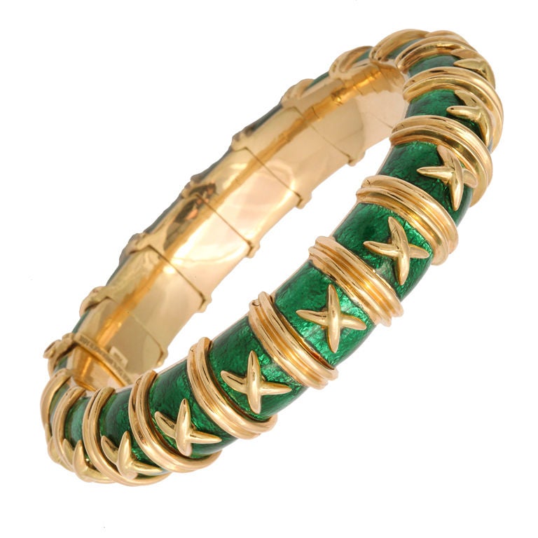 TIFFANY & CO. SCHLUMBERGER Paillone Bangle For Sale