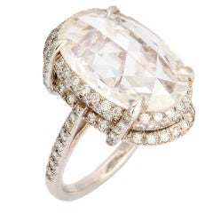 Oval Rose Cut Diamond Ring