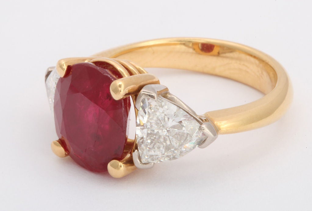 Three Stone Ruby and Diamond Ring