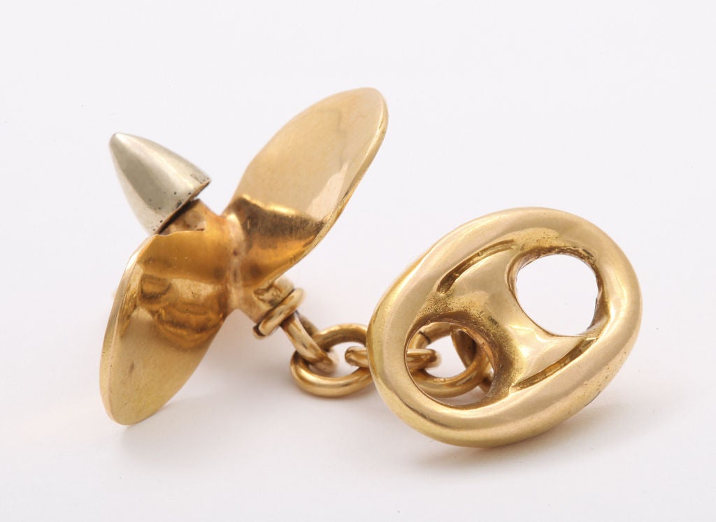 GUCCI Gold Nautical Cufflinks