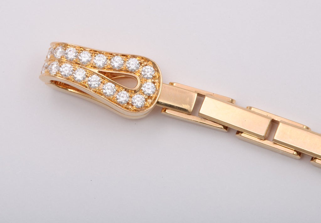 Women's CARTIER PARIS Link Bracelet Set with Diamonds For Sale