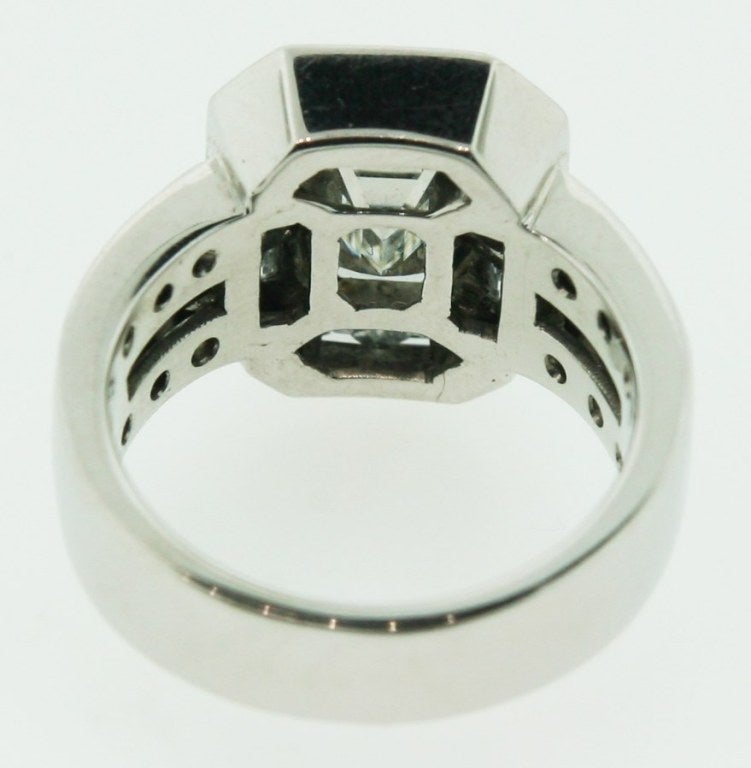 Asscher Cut Diamond Engagement Ring For Sale 1