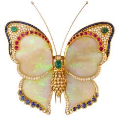 Breathtaking Opal Butterfly Pendant