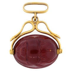 Carved Scarab Fob