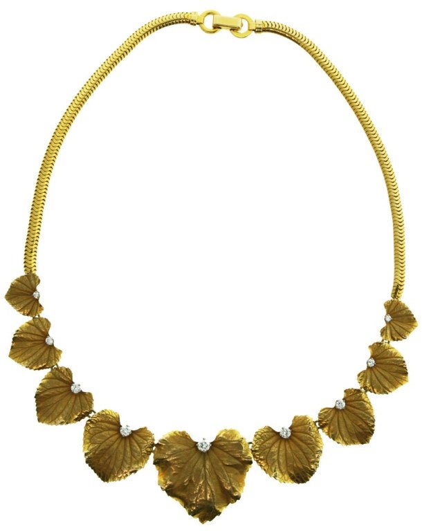 Forstner Retro Gold and Diamond Necklace