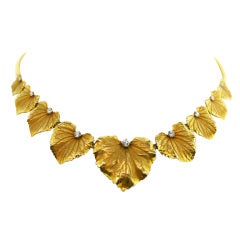 Forstner Retro Gold and Diamond Necklace