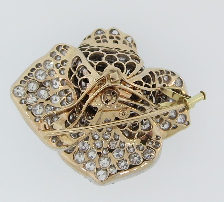 Victorian Diamond Rosebud Pin