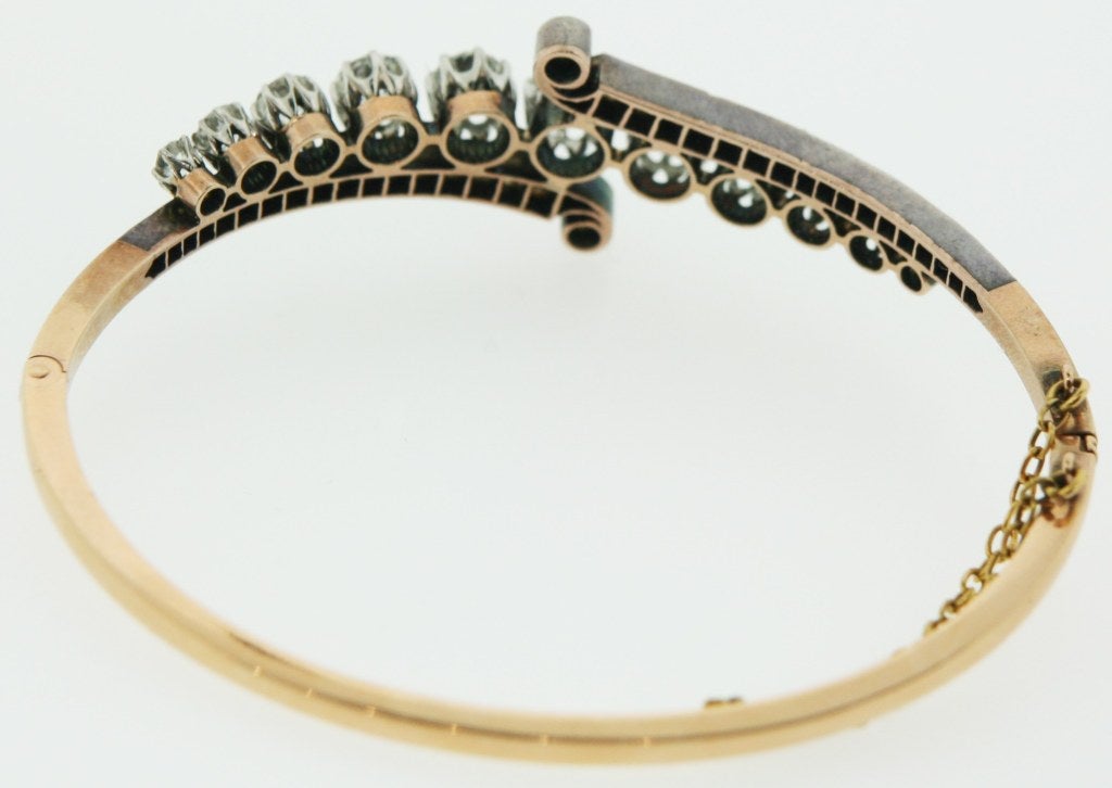 French Old Mine Cut Diamond Bracelet