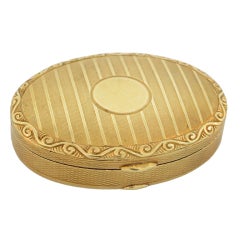 French Gold Pill Box