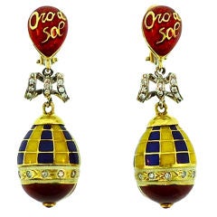 Whimsical Enamel Earrings