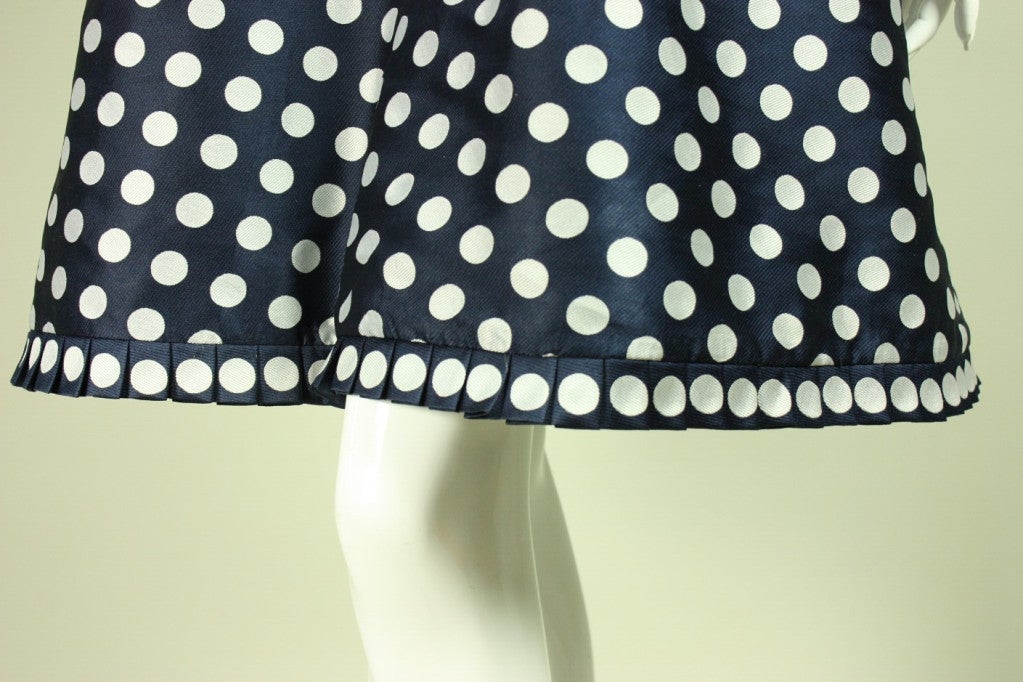 1960's Geoffrey Beene Polka-Dotted Cocktail Dress For Sale 2
