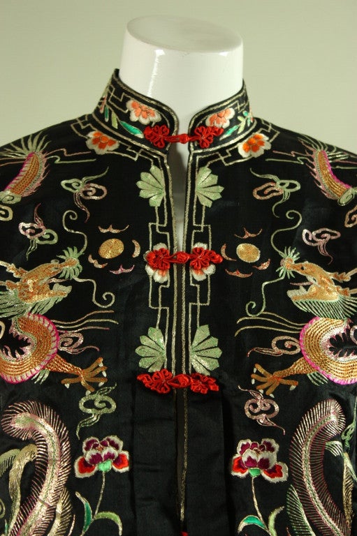 Women's 1940's Chinese Embroidered Satin Jacket