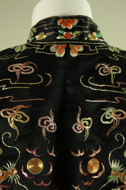 1940's Chinese Embroidered Satin Jacket 1