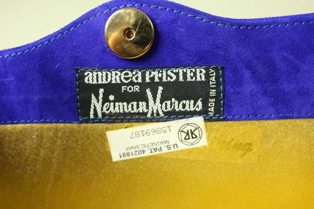 1980's Andrea Pfister Suede Horse Handbag 4