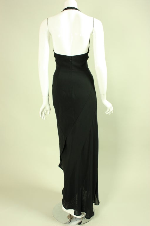 1990's Thierry Mugler Gown with Transparent Insert In Excellent Condition For Sale In Los Angeles, CA