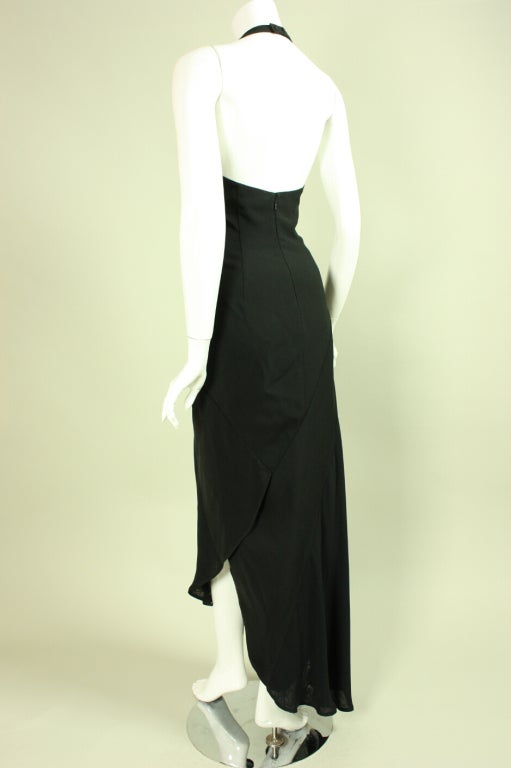 Women's 1990's Thierry Mugler Gown with Transparent Insert For Sale