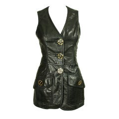 Vintage Gemma Kahng Leather Vest