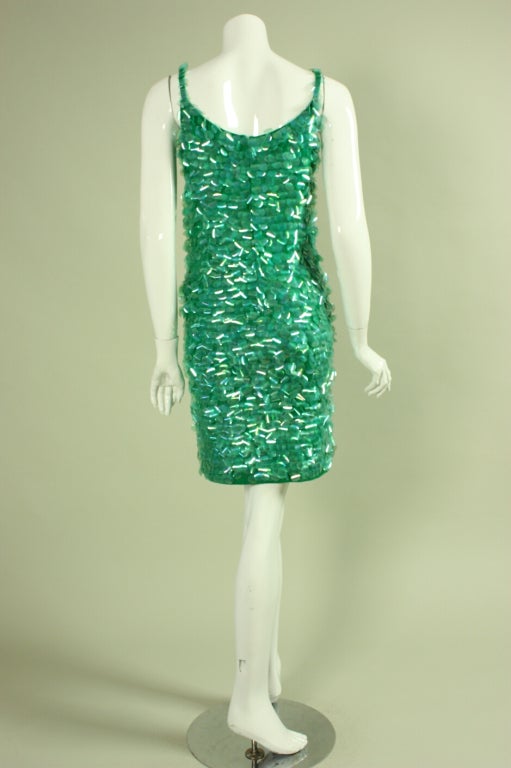 Women's 1960's Gene Shelly Paillette-Covered Cocktail Dress