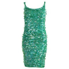 1960's Gene Shelly Paillette-Covered Cocktail Dress