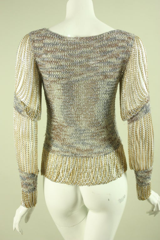 1970's Loris Azzaro Chain and Knit Sweater 1