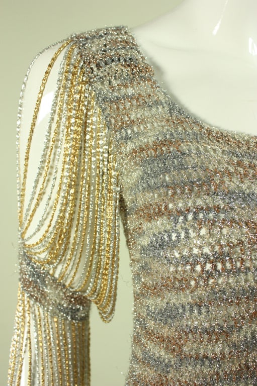 1970's Loris Azzaro Chain and Knit Sweater 2