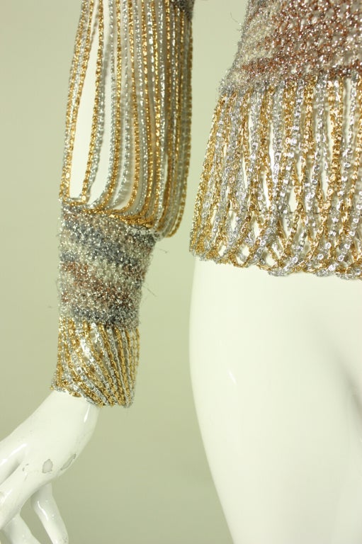 1970's Loris Azzaro Chain and Knit Sweater 3