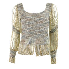 1970's Loris Azzaro Chain and Knit Sweater