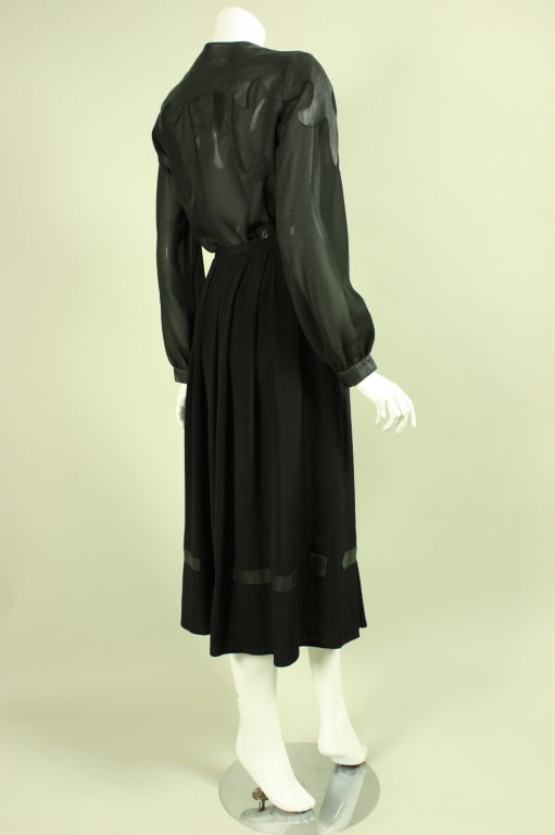 1970's Giorgio Sant'Angelo Black Ensemble In Excellent Condition For Sale In Los Angeles, CA