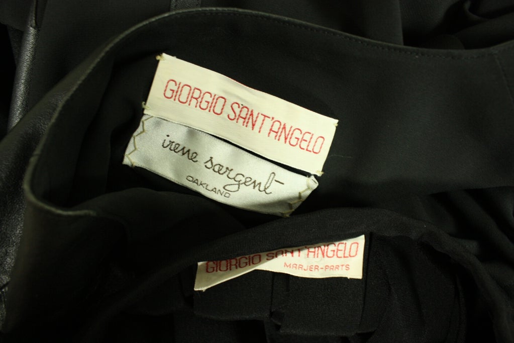 1970's Giorgio Sant'Angelo Black Ensemble For Sale 4