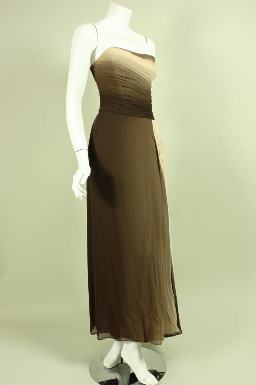 brown ombre dress