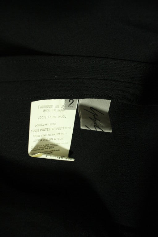 Yohji Yamamoto Black Minimalist Coat Dress For Sale 4