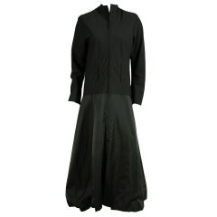 Vintage Yohji Yamamoto Black Minimalist Coat Dress