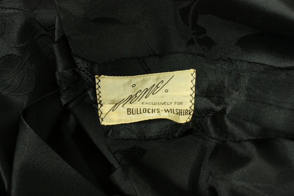 Irene 1950's Black Jacquard Dress 6