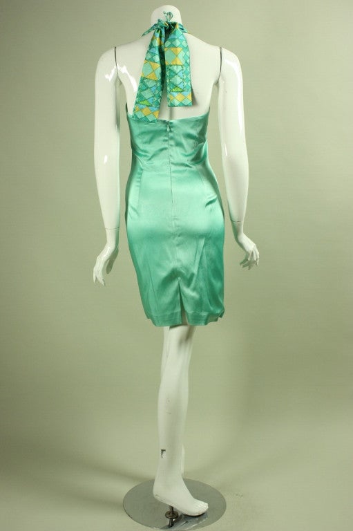 1980's Stephen Sprouse Mint Green Dress In Excellent Condition In Los Angeles, CA