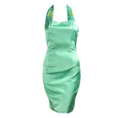 1980's Stephen Sprouse Mint Green Dress