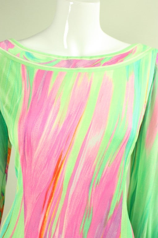 Women's 1980's Leonard Silk Jersey Dress For Sale