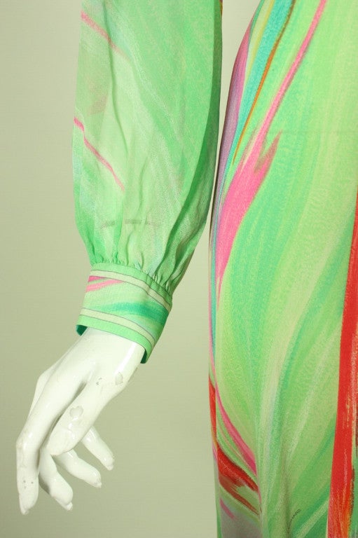 1980's Leonard Silk Jersey Dress For Sale 1