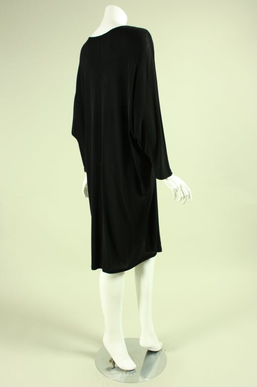 Alexander McQueen Draped Black Jersey Dress In Excellent Condition In Los Angeles, CA