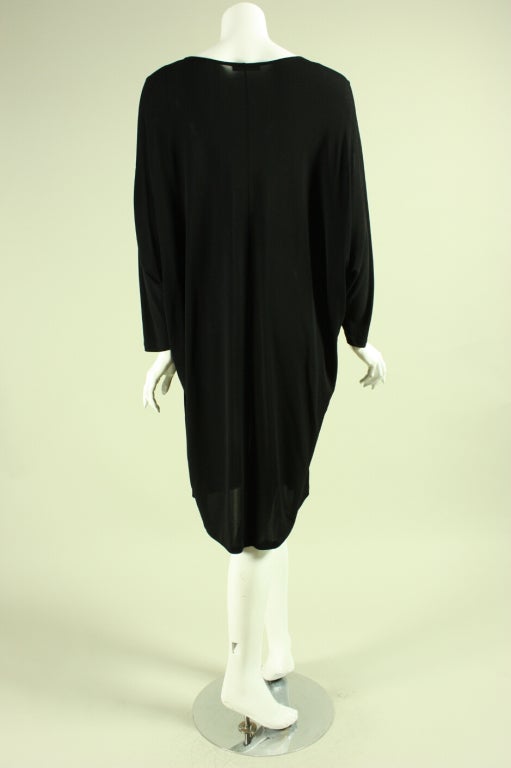 Women's Alexander McQueen Draped Black Jersey Dress
