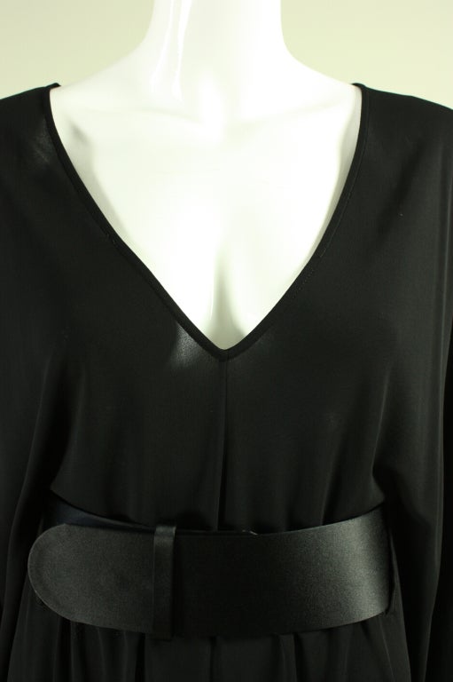 Alexander McQueen Draped Black Jersey Dress 1