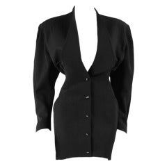 1990
s Thierry Mugler Black Cocktail Dress