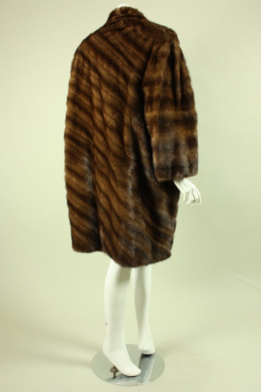 1980's Geoffrey Beene Mink Coat In Excellent Condition In Los Angeles, CA
