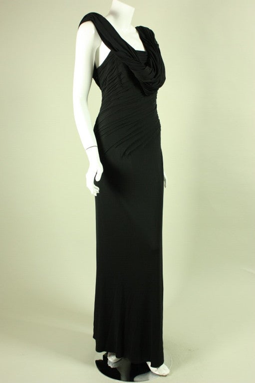Black Late 1940's Jacques Griffe Haute Couture Gown For Sale