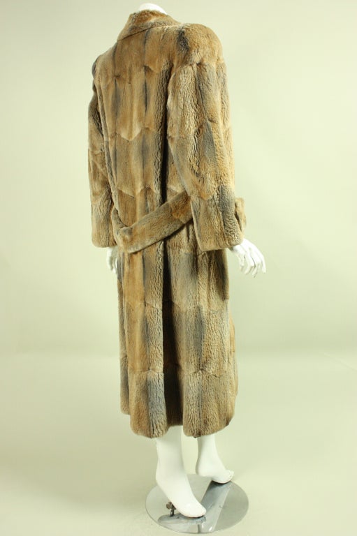 Brown 1990's Sheared Muskrat Coat from Neiman Marcus