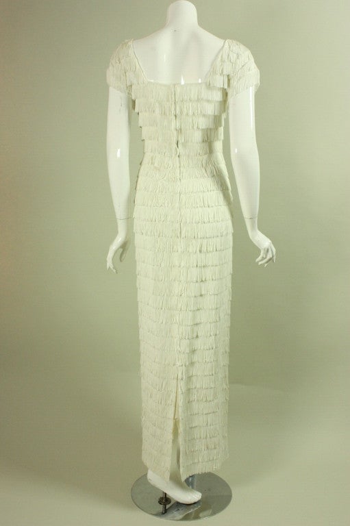 Women's 1960's Fully Fringed Gown