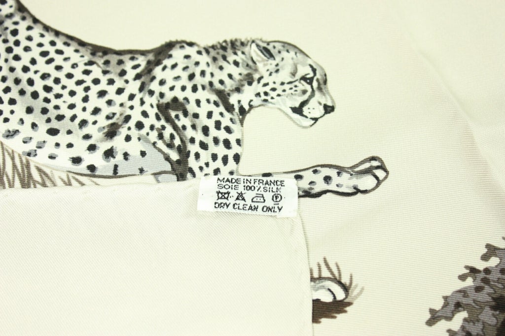 Hermes Silk Scarf: Guépards (Cheetahs) 1