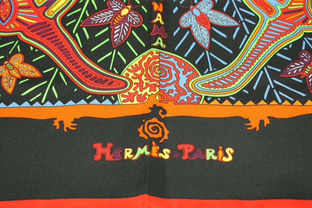 Women's Hermes Silk Scarf: Legende Kuna Peuple de Panama