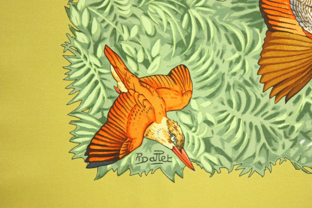 Women's Hermes Silk Scarf: La Trêve de l'Eau Animals