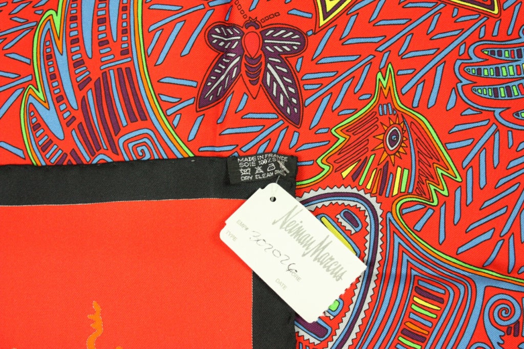 Hermes Silk Scarf: Legende Kuna Peuple de Panama 2